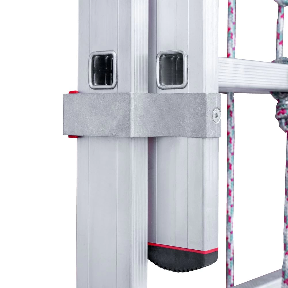 Лестница алюминиевая двухсекционная индустриальная с тросом Новая Высота 2х18 арт. 5240218 от магазина ЛесКонПром.ру