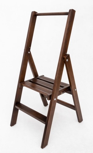 Стремянка деревянная Hoz-Block Батя 2 ступени Венге (арт. СДБ-2В) от магазина ЛесКонПром.ру