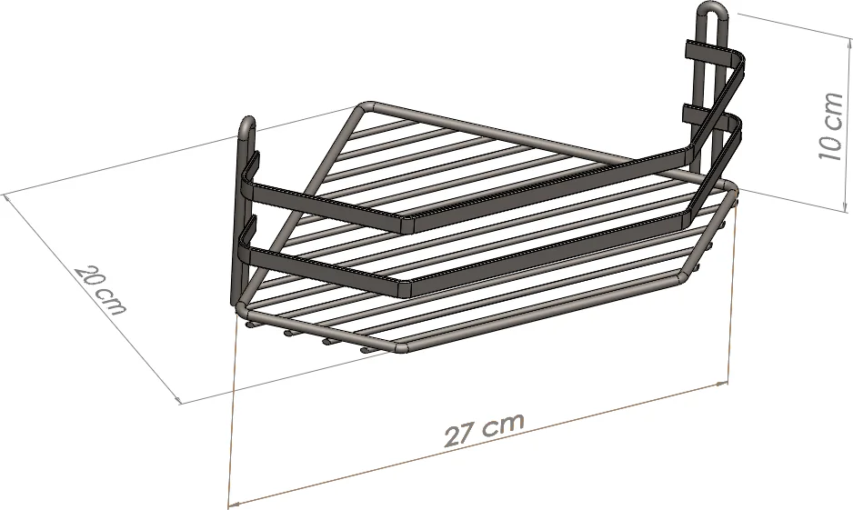 Полка Tekno-tel ES077A бронзовая от магазина ЛесКонПром.ру