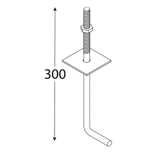 L-анкер строительный D12х300 от магазина ЛесКонПром.ру