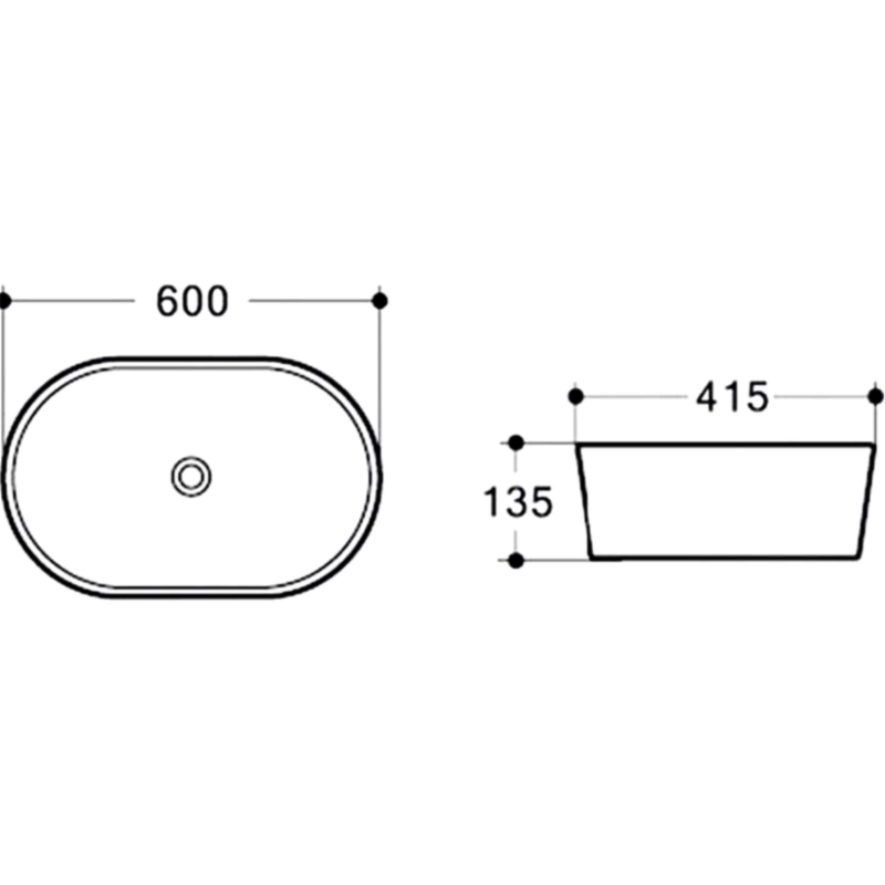 Раковина-чаша Vincea 60 VBS-302 Белая от магазина ЛесКонПром.ру