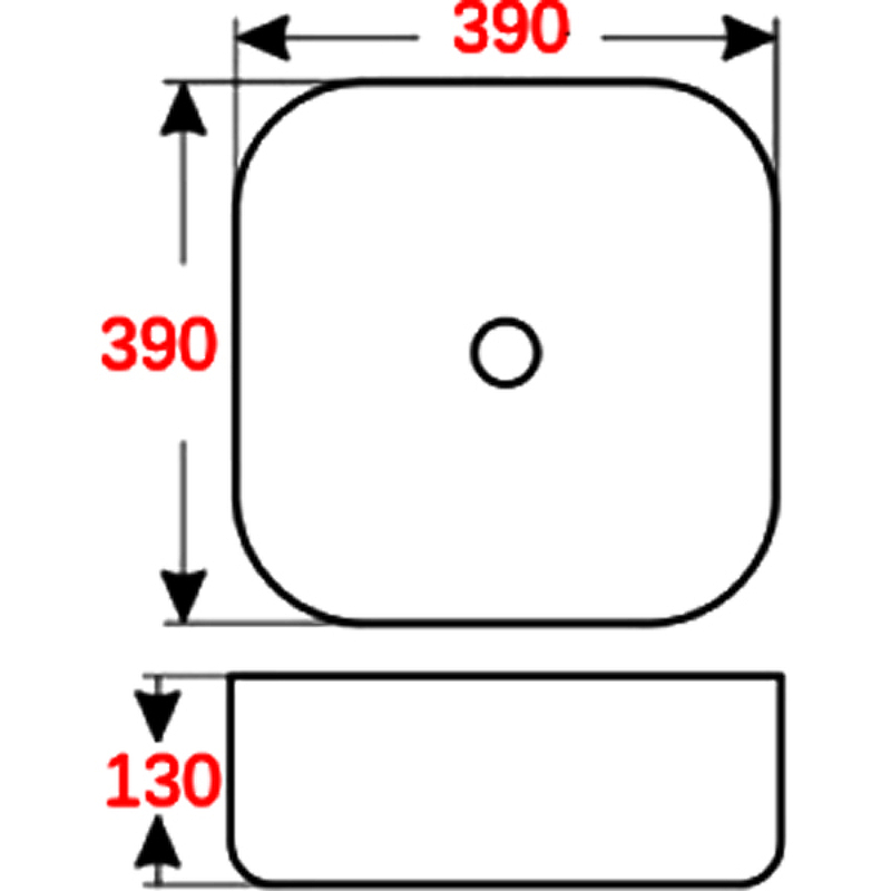 Раковина-чаша Mira 39 MR-3939MB Черная матовая от магазина ЛесКонПром.ру