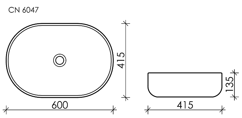 Раковина-чаша Ceramica Nova Element 60 CN6047 Белая от магазина ЛесКонПром.ру