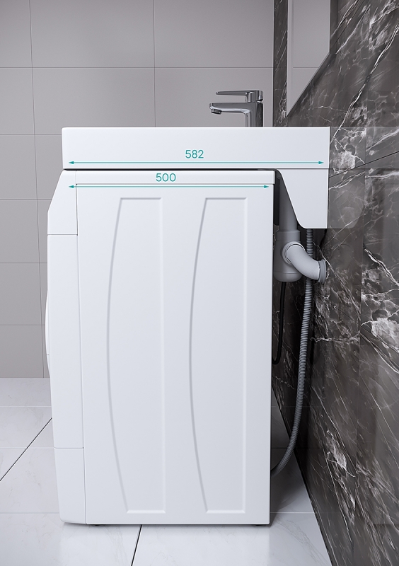 Раковина Paulmark Welt 60 PM730431 на стиральную машину Белая от магазина ЛесКонПром.ру