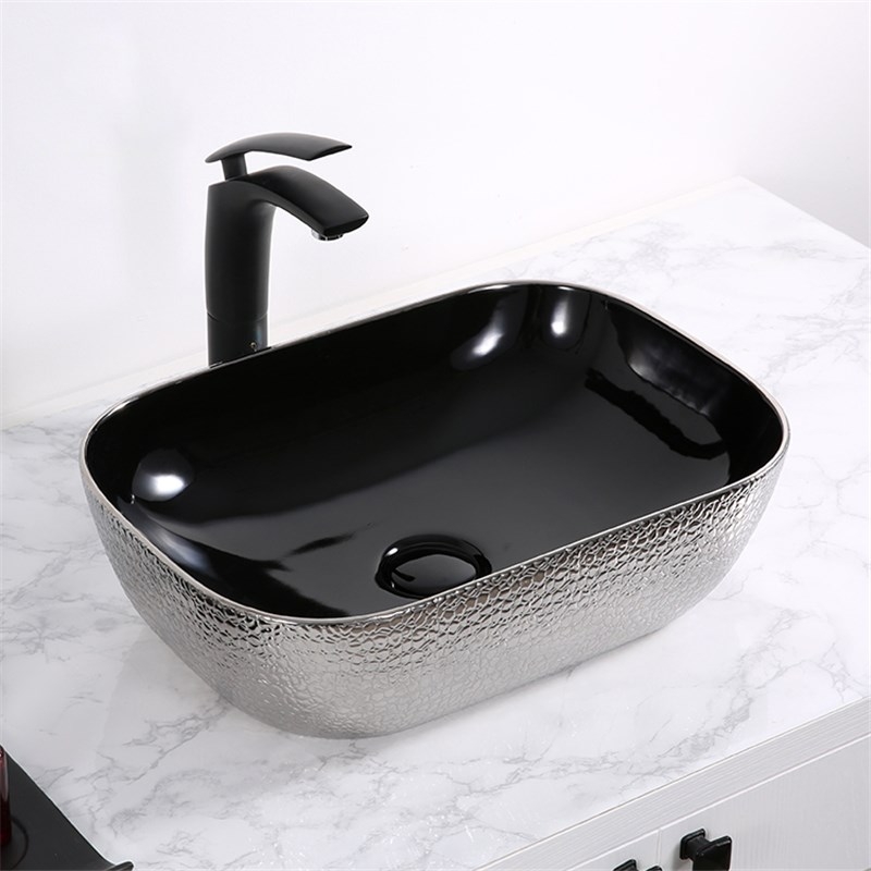 Раковина-чаша Mira 46 MR-4632BS Черная Серебро от магазина ЛесКонПром.ру