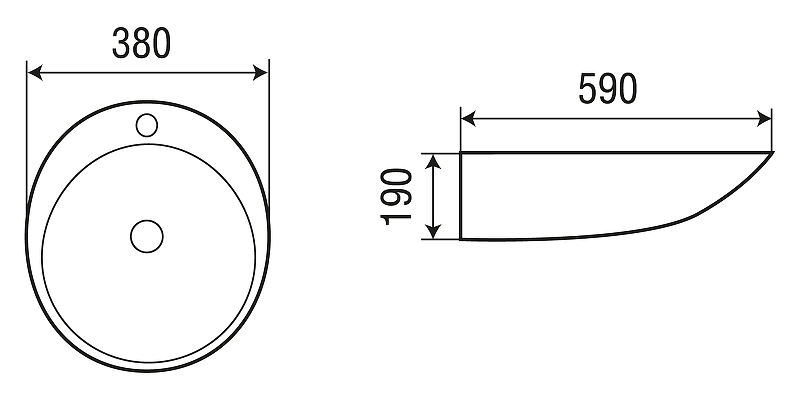 Раковина-чаша WeltWasser Elbach 1037 59 10000004582 Белый глянец от магазина ЛесКонПром.ру