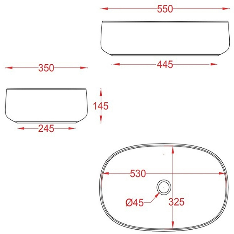 Раковина-чаша Artceram Cognac 55 COL003 39 00 Cocoa от магазина ЛесКонПром.ру