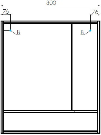 Зеркало AQUATON Флай 80 дуб крафт от магазина ЛесКонПром.ру