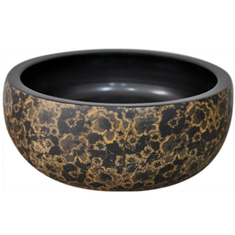 Раковина-чаша CeramaLux 41 J2030 Черная с декором от магазина ЛесКонПром.ру