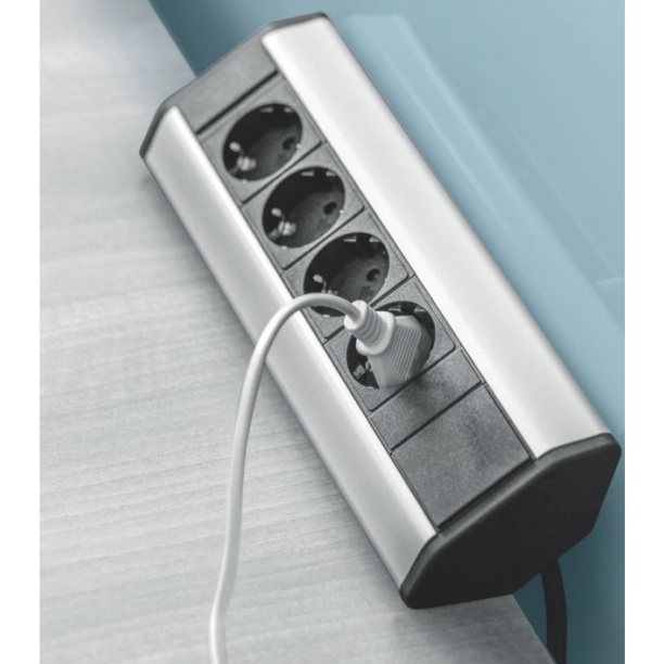 Блок розеток угловой GLS 4 розетки черный от магазина ЛесКонПром.ру