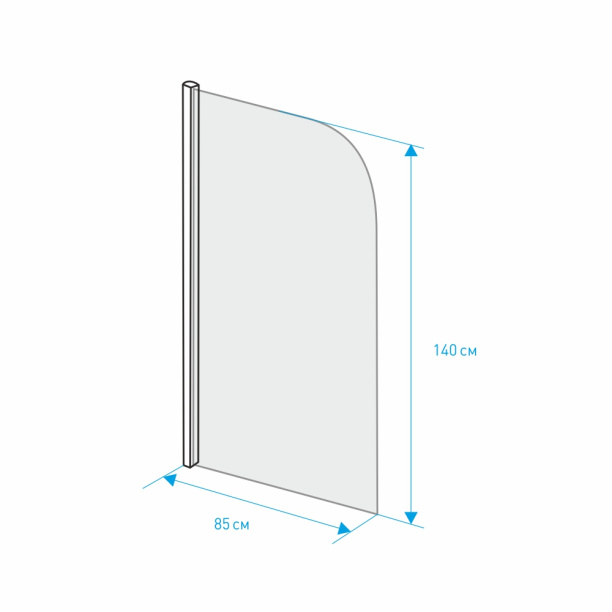 Ширма для ванны FLUMEN DESIGN Neve 140х85 см от магазина ЛесКонПром.ру