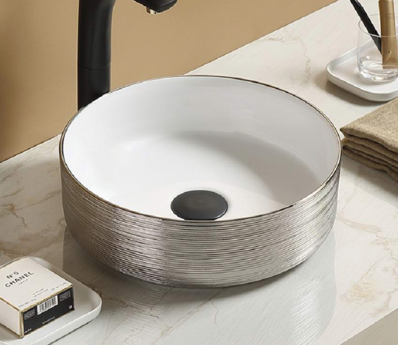 Раковина-чаша CeramaLux 36 C1054-1 Серебряная от магазина ЛесКонПром.ру