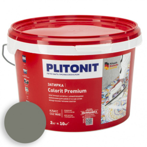 Затирка PLITONIT Colorit Premium темно-серая 2 кг