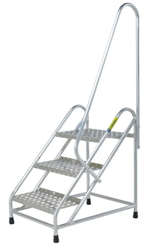 МОНТАЖНАЯ ПОДСТАВКА MEGAL (ТИП 2) 4 СТУПЕНЕЙ С ОДНИМ ПОРУЧНЕМ от магазина ЛесКонПром.ру