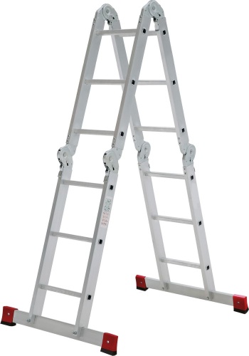 Алюминиевая четырехсекционная лестница-трансформер 400 мм NV1323 НОВАЯ ВЫСОТА 4Х4 арт.1323404 от магазина ЛесКонПром.ру
