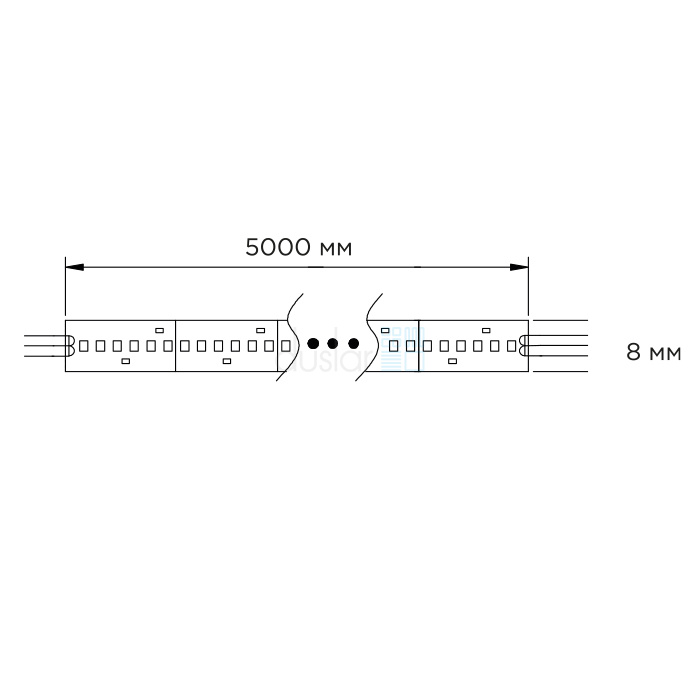 Светодиодная лента DLIGHT шириной 8 мм, длина 5000 мм,свет – холодный (6500K), 120led/м, 12V, 9,6W/м DLIGHT от магазина ЛесКонПром.ру