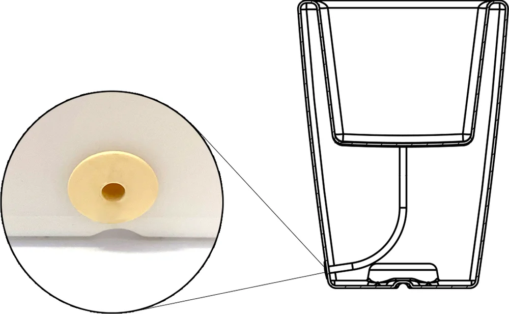 Кашпо Rostok Flox Р 680 белое от магазина ЛесКонПром.ру