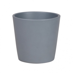 Кашпо керамическое Серый Конус d10 см h9 см 0,4 л