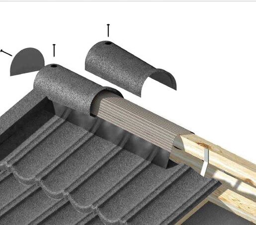 Заглушка конька полукруглого LUXARD алланит от магазина ЛесКонПром.ру