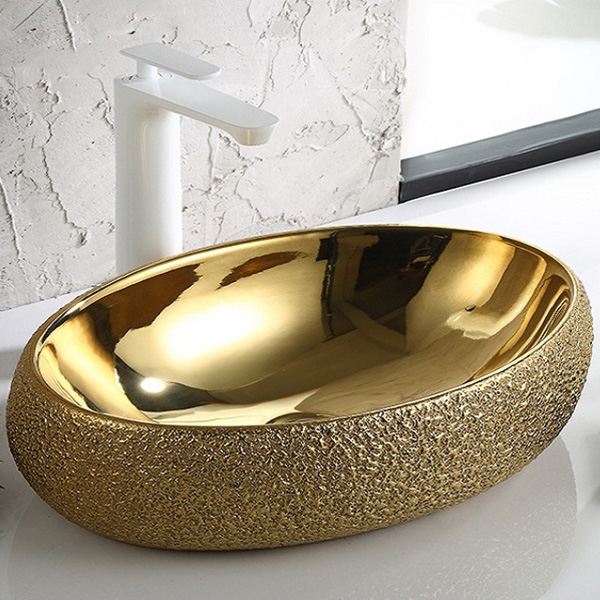 Раковина-чаша CeramaLux 49 433-1 Золотая от магазина ЛесКонПром.ру