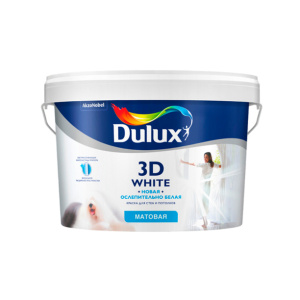 Краска для стен и потолков матовая Dulux 3D White белая 2,5 л