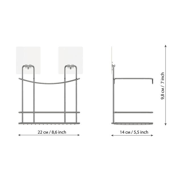 Полка сетчатая Kleber Light 1-ярусная прямая высокая от магазина ЛесКонПром.ру