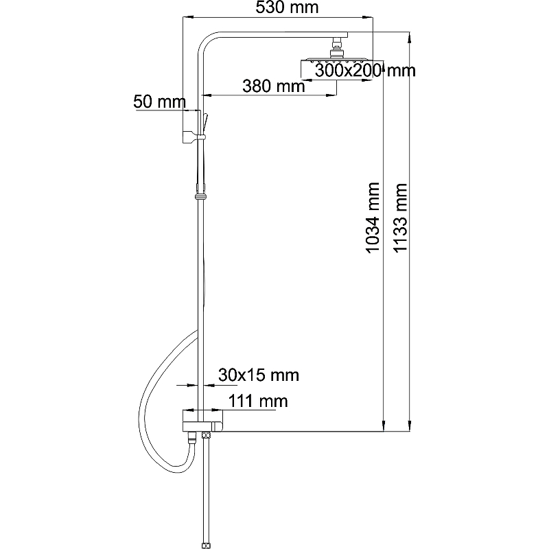 Душевая система WasserKRAFT A042 Хром от магазина ЛесКонПром.ру