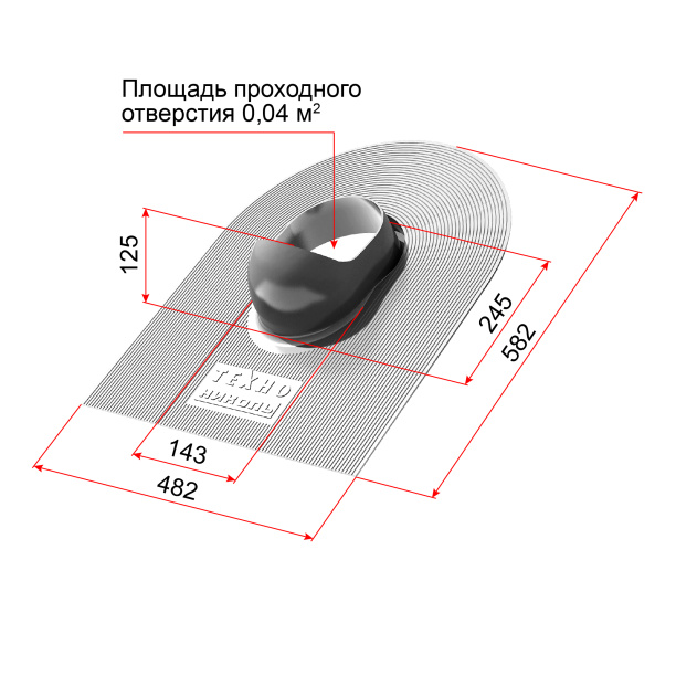 Проходной элемент ТЕХНОНИКОЛЬ зеленый от магазина ЛесКонПром.ру