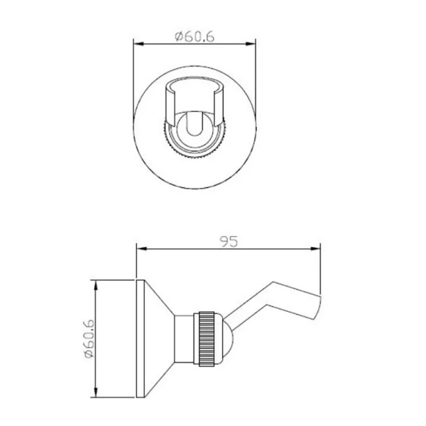 Держатель для душа регулируемый Esko бронза от магазина ЛесКонПром.ру