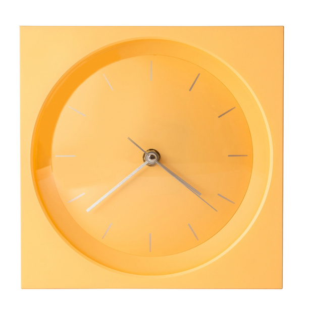 Часы настенные квадратные Желтые 20х20 см от магазина ЛесКонПром.ру