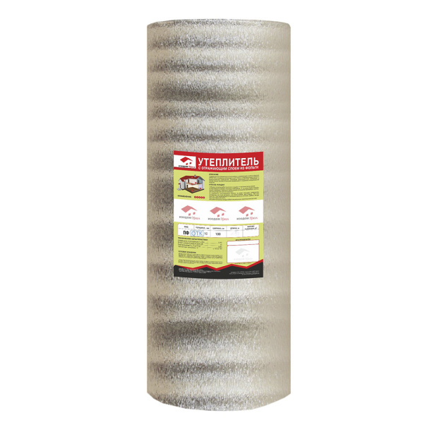 Изоляция отражающая ППИ-ПФ фольга 5 мм 1x3 м от магазина ЛесКонПром.ру