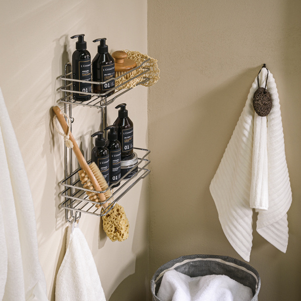 Полка сетчатая ЧМЗ Стамбул 2-ярусная прямая от магазина ЛесКонПром.ру