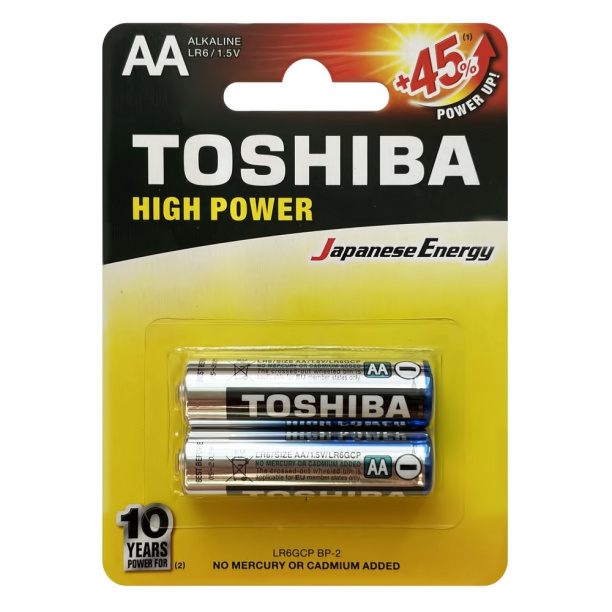 Батарейка TOSHIBA High Power LR6(АА) 2 шт от магазина ЛесКонПром.ру