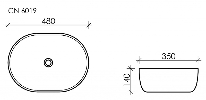 Раковина-чаша Ceramica Nova Element 48 CN6019 Белая от магазина ЛесКонПром.ру