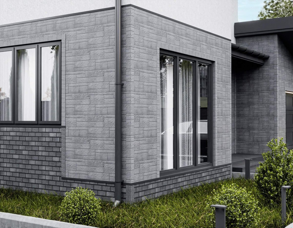 Фасадная плитка ТЕХНОНИКОЛЬ HAUBERK Цокольный кирпич Альпийский от магазина ЛесКонПром.ру