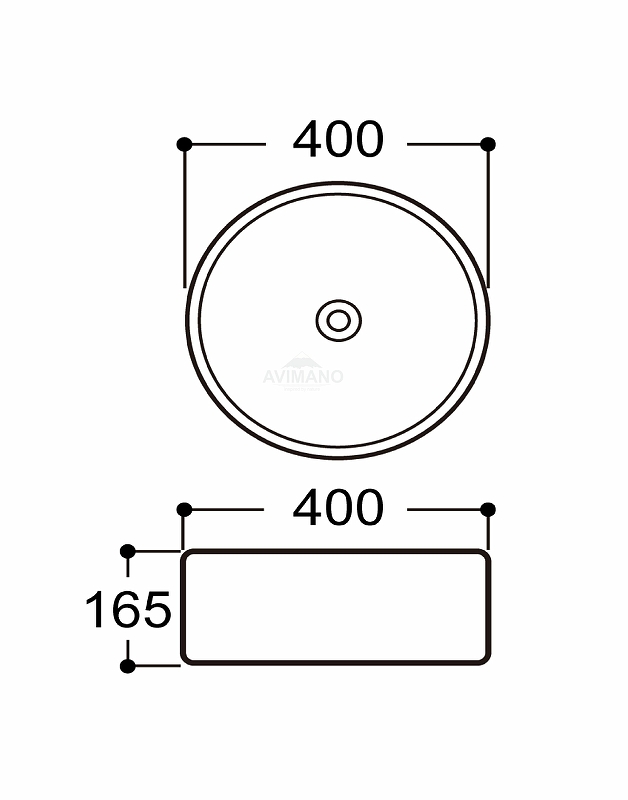Раковина-чаша Avimano Emotion 40 1243011 Белая матовая от магазина ЛесКонПром.ру