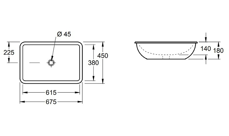 Раковина Villeroy&Boch Loop & Friends 67 61632001 Альпийский белый от магазина ЛесКонПром.ру