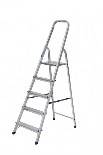 Стремянка алюминиевая с чехлом органайзером Алюмет 5 ступеней арт. Ам705 АК от магазина ЛесКонПром.ру