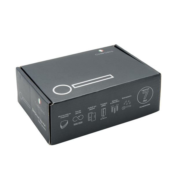 Дверные ручки CodeDeco H-22104 графит от магазина ЛесКонПром.ру