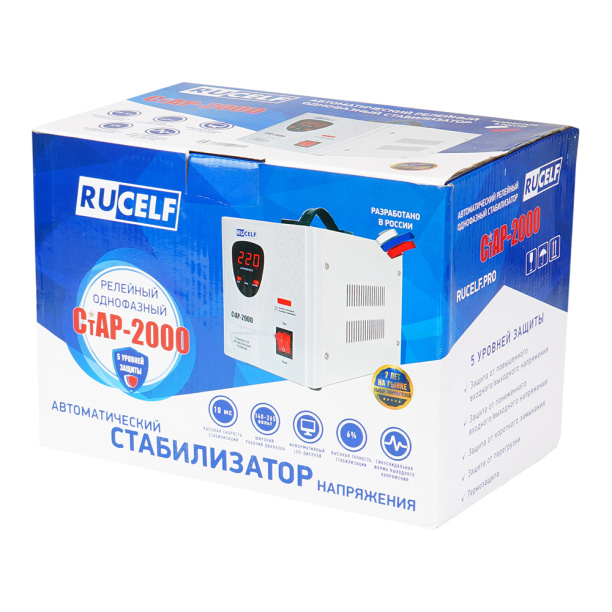 Стабилизатор Rucelf СтАР 2 кВА от магазина ЛесКонПром.ру