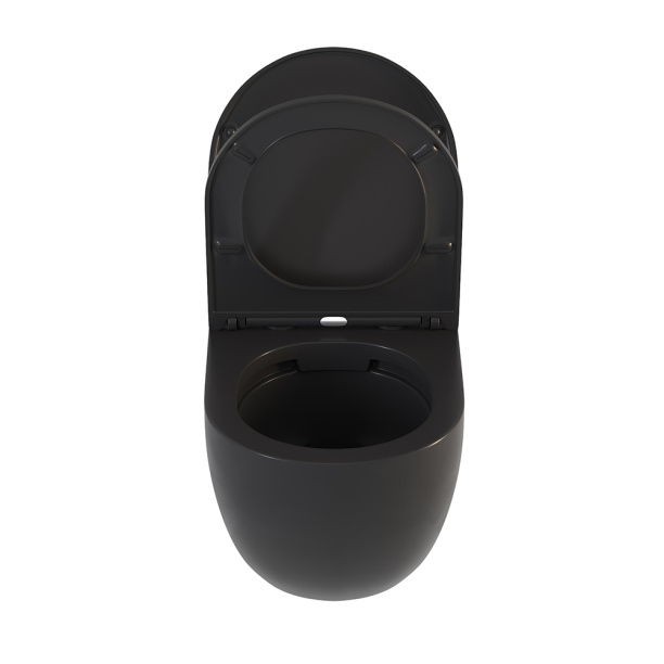 Унитаз подвесной SOLE Pandora Black безободковый с сиденьем с микролифтом от магазина ЛесКонПром.ру