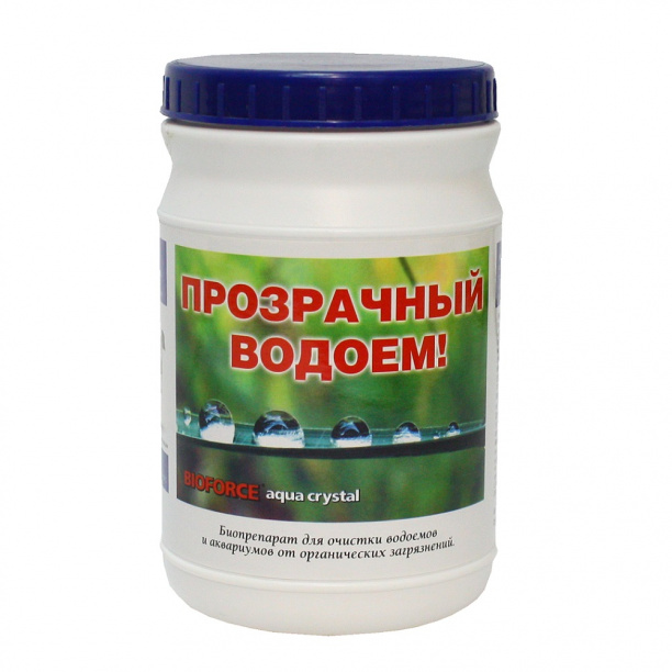 Биопрепарат для водоемов и аквариумов BioForce Aqua Crystal 500 гр от магазина ЛесКонПром.ру