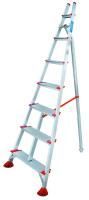 Стремянка алюминиевая садовая профессиональная с широкой ступенью Новая Высота 7 ступеней (арт. 3199107) от магазина ЛесКонПром.ру