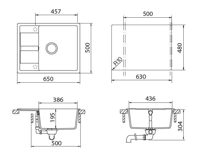 Кухонная мойка OPTIMA 50D CRISTALITE 701007 SCHOCK от магазина ЛесКонПром.ру