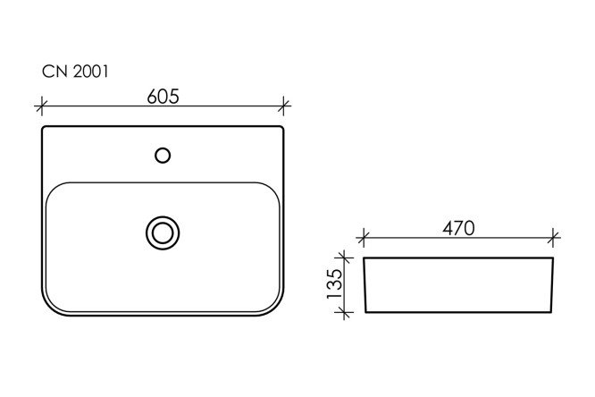 Раковина подвесная Aura 80551196 от магазина ЛесКонПром.ру