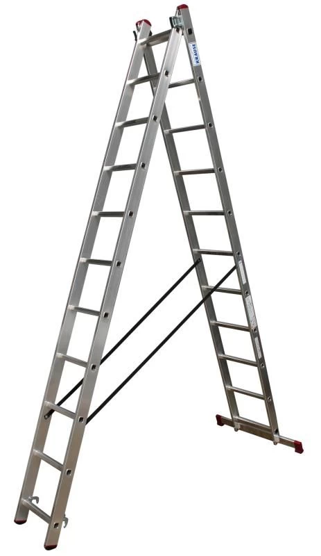 Лестница алюминиевая двухсекционная KRAUSE CORDA 2х11 арт. 010223 от магазина ЛесКонПром.ру