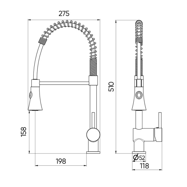 Смеситель для кухни FLUMEN Profi хром от магазина ЛесКонПром.ру