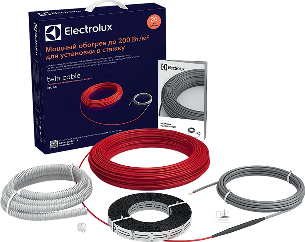 Теплый пол Electrolux Twin Cable ETC 2-17-600 от магазина ЛесКонПром.ру