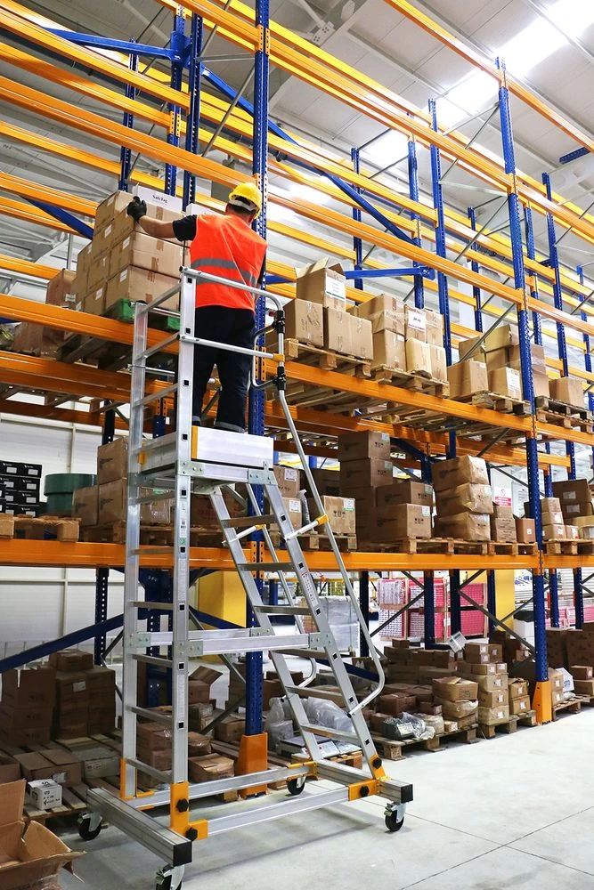 Алюминиевая промышленная платформа 3 ступени CAGSAN односторонняя (арт.EP2) от магазина ЛесКонПром.ру