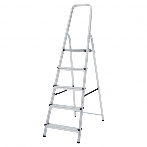 Стремянка алюминиевая Новая Высота 5 ступеней от магазина ЛесКонПром.ру
